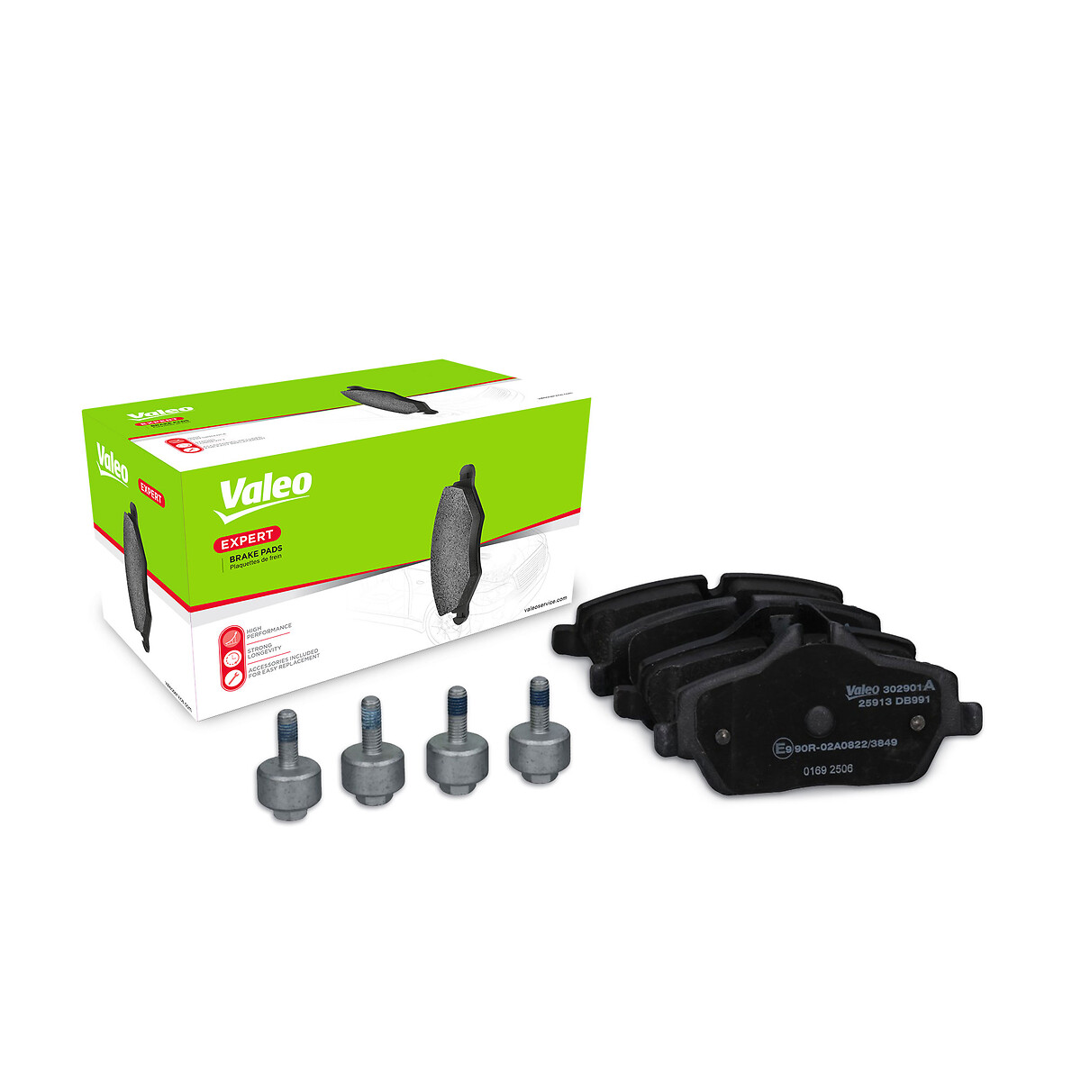 Jeu de 4 plaquettes de frein VALEO ref. 302901A